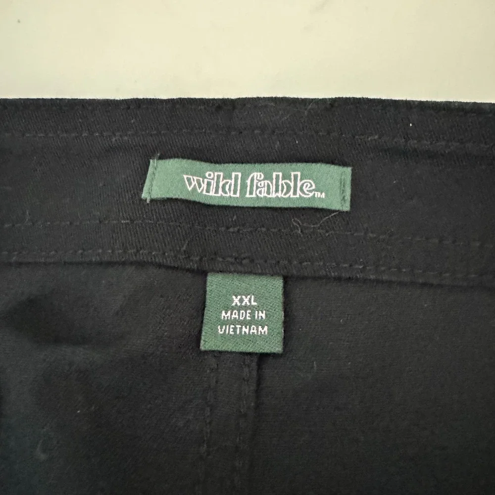 Wild Fable Mini Skirt Women XXL Black Full Zip Cargo Utility NEW